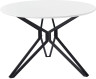 Стол ESF DT-62white/black(d110)