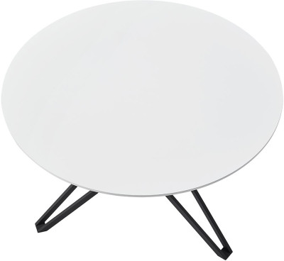 Стол ESF DT-62white/black(d110)