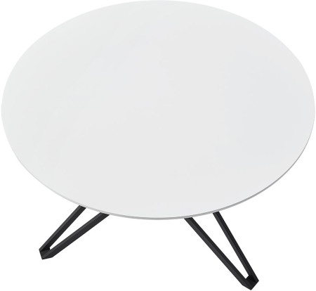 Стол ESF DT-62white/black(d110)
