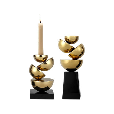 Подсвечник ArtHomeDecor FRAGMENT 6933 L GOLD & BLACK