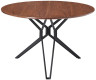 Стол ESF DT-62walnut/black(d120)