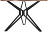 Стол ESF DT-62walnut/black(d120)