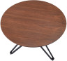 Стол ESF DT-62walnut/black(d120)