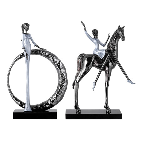 Статуэтка настольная ArtHomeDecor PRETTY WOMAN 7483 BLACK & WHITE