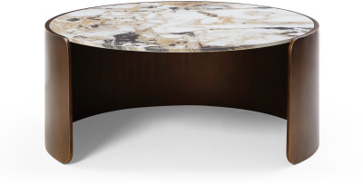 Стол журнальный ESF CT3095CL(D90)white/bronze