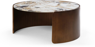 Стол журнальный ESF CT3095CL(D90)white/bronze