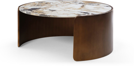 Стол журнальный ESF CT3095CL(D90)white/bronze