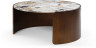 Стол журнальный ESF CT3095CL(D90)white/bronze