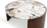 Стол журнальный ESF CT3095CL(D90)white/bronze