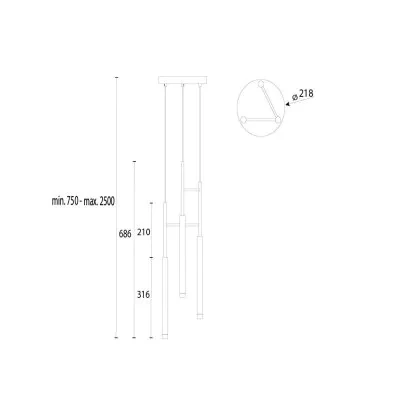 Подвесной светильник Leds C4 CANDLE IIIII