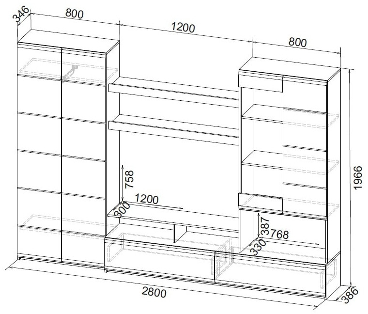 Стенка Woodville Jimenez 499618
